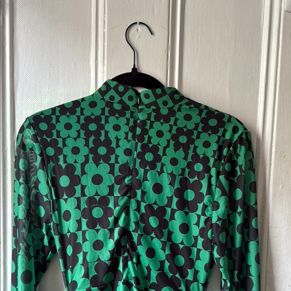 Green Mesh Floral Dress Farm Rio - Picture 5 of 6